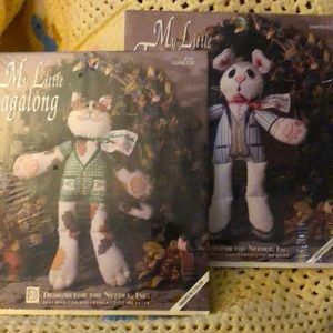 2 My Little Tagalongs BOTH Counted Cross Stitch Kits - Clyde Cat & Martin Mouse